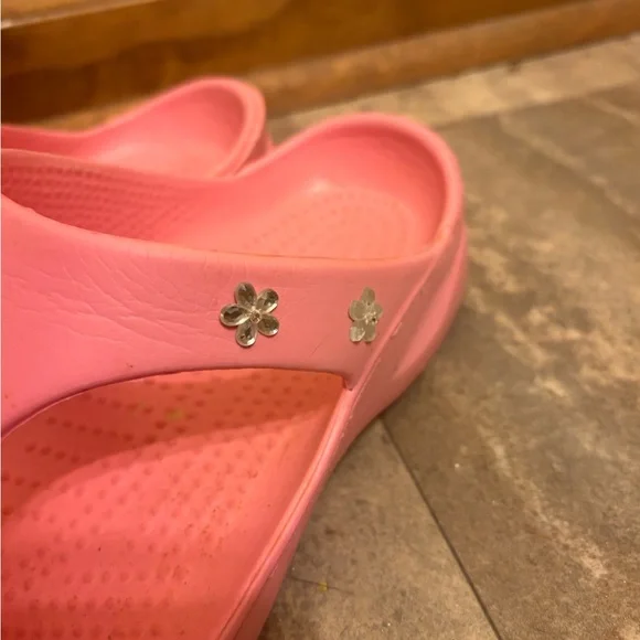 Pink Croc Sandals - Never Worn By Me - Picture 2 of 2